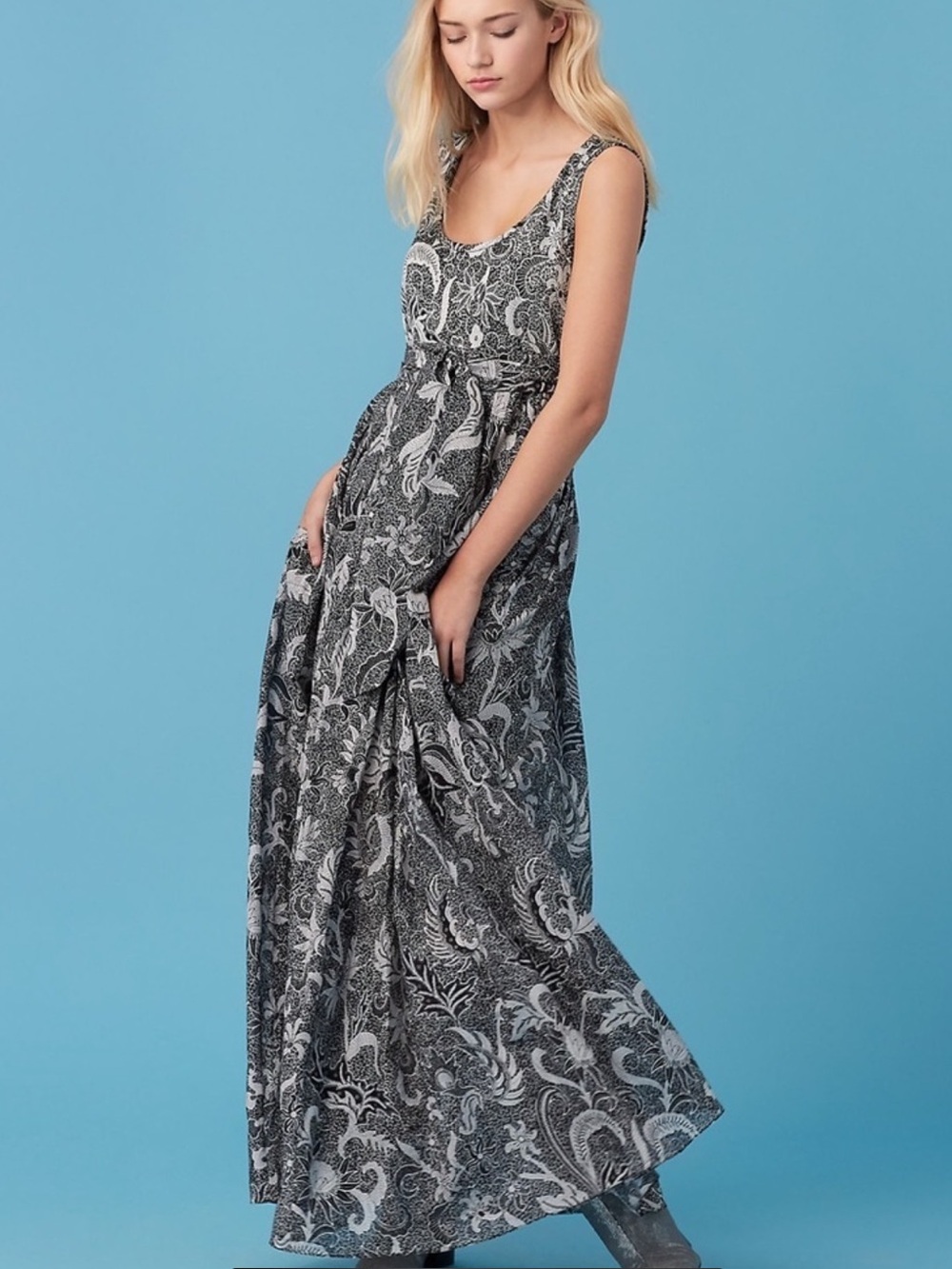 DVF Silk Blend Maxi Dress